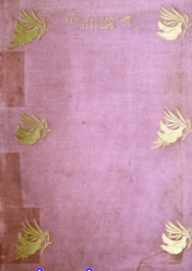 Purple cover, title in the middle; bookended by three gold doves on either side of the cover, carrying leaves.