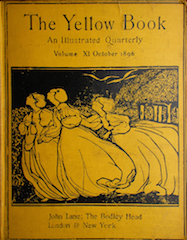 Images shows three women in dresses facing the left side of the cover. They appear to be walking in nature. The magazine title appears above the image. The colours used are yellow and black.