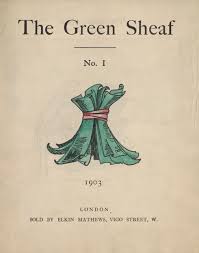 This is what The Green Sheaf's minimalist cover looked like for each volume, having only a span of one year of publication.