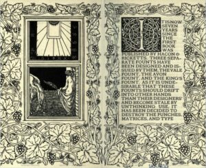 A two-page spread of a book, decorated with ornaments